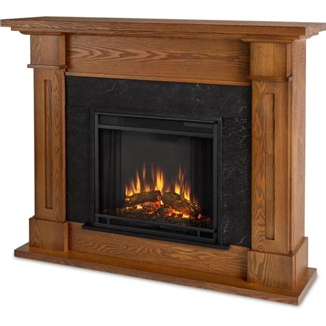 Real Flame Kipling 53Inch Electric Fireplace With Mantel Burnished